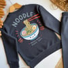 Noodle Sırt Baskı Detaylı Antrasit Erkek Çocuk Sweatshirt ve Eşofman 3 İplik Alt Üst Takım