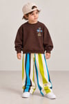 Out Surfin Baskılı Sweatshirt Çizgili Nakış Detaylı Eşofman Unisex 3İp Alt Üst Takım