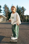 Snacks for Dinner Yazılı Beyaz Sweatshirt ve Yan Şeritli Yeşil Eşofman Altı Unisex 3İplik İkili Takım