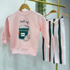 That's My Jam Çilek Baskılı Sweatshirt Çizgili Eşofman 3İp Alt Üst Takım