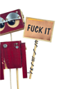 FUCK IT Robot - Kırmızı