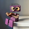 Kitap Okuyan Robot (Mor)