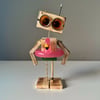 Robot with Flamingo Float