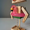 Robot with Flamingo Float