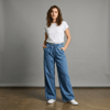Açık Mavi Beli Lastikli Jeans