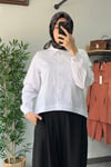 Almarwah Black Poplin Gömlek Beyaz