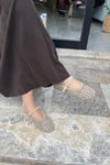 Lazer Kesim %100 Hakiki Nubuk  Deri Kadın Babet Bej