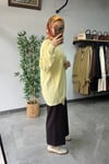 Sentez Kısa Geniş Paça Kadın Pantolon Kahve