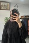 Tığ Triko Boncuk Nakışlı Gömlek Siyah