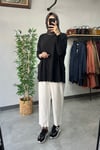 Tığ Triko Oversize Tunik Siyah