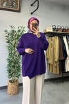 Tığ Triko Rayon Tunik Açık Mor