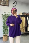 Tığ Triko Rayon Tunik Açık Mor