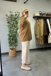 Tığ Triko Rayon Tunik Camel