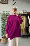 Tığ Triko Rayon Tunik Fuşya