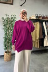 Tığ Triko Rayon Tunik Fuşya