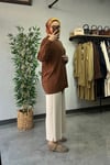 Tığ Triko Rayon Tunik Kahve
