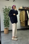 Tığ Triko Rayon Tunik Lacivert