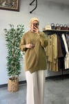 Tığ Triko Rayon Tunik Olive