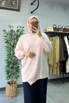 Tığ Triko Rayon Tunik Pudra
