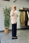 Tığ Triko Rayon Tunik Pudra