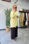 Tığ Triko Rayon Tunik Sarı