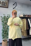 Tığ Triko Rayon Tunik Sarı