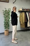 Tığ Triko Rayon Tunik Siyah