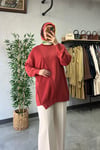 Tığ Triko Rayon Tunik Somon