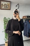 Tığ Triko Verev Kesimli Etekli Takım Siyah