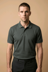 Erkek Polo Yaka Yeşil T-Shirt