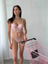 A 110 PEMBE ÇITIR BRODE DESTEKLİ BÜSTİYER TAKIMI