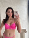 A 171 NEON PEMBE BRODE DESTEKLİ SÜTYEN TAKIMI
