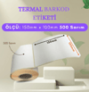 150x100 mm Barkod Termal Etiket 500 Net Sarım 5 Rulo (500 Sarım x 5 Rulo Toplam 2.500 Sarım)
