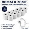 Yazarkasa / Termal Adisyon Fişi Pos Rulosu 80 MM x 30 MT 10 Adet
