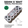 Yazarkasa / Termal Pos Rulosu 56 MM x 16 MT 10 Adet