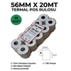 Yazarkasa / Termal Pos Rulosu 56 MM x 20 MT 10 Adet