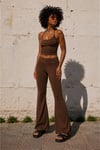 İp Askılı Bluz Wide Leg Pantolon İkili Takım