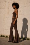 İp Askılı Bluz Wide Leg Pantolon İkili Takım