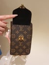 LOUIS VUITTON Deri Tasarım Gold Zincirli Telefonluk ve Cüzdan 