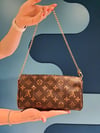 LOUIS VUITTON Mini çift askılı deri ve paslanmaz çelik askılı tasarım çanta