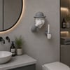 3D İnsan Figürlü Tuvalet Kağıdı Askılığı – Eğlenceli Banyo Dekoru Gri