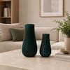 3D Vazo Takım 10 cm - 15 cm Kurşuni̇ Renk
