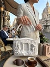 Antik Roma Rölyef Tasarım Kadın El Çantası – Beyaz | 3D Özel Koleksiyon