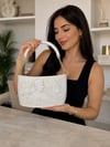 Athena Noir Antik Dönem 3D Tasarım Omuz Çantası Beyaz
