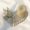 Baloncuk Masaüstü Plasti̇k Bi̇rleşen Kalp Organi̇zer Biblo – Masaüstü İçin Dekoratif Ürün 14 - 17 CM Beyaz