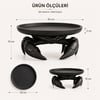 Dekorati̇f Yengeç Sunum Sehpa Organi̇zeri̇ Plasti̇k Organizer 25 X 20 CM Siyah