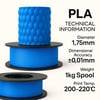 Filetto PLA+ 3D Filament – 1.75mm – 1KG – AMS Uyumlu Mavi
