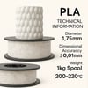 Filetto PLA+ 3D Filament – 1.75mm – 1KG – AMS Uyumlu Mermer