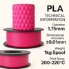 Filetto PLA+ 3D Filament – 1.75mm – 1KG – AMS Uyumlu Pembe