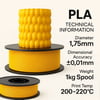 Filetto PLA+ 3D Filament – 1.75mm – 1KG – AMS Uyumlu Sarı